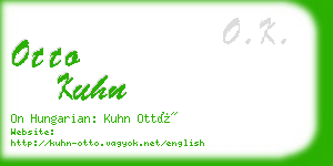 otto kuhn business card